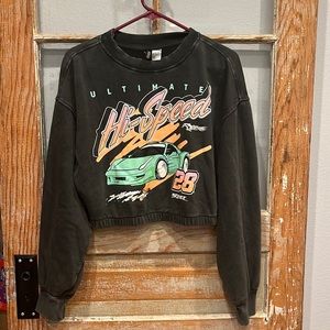 H&M Mustang Racing #28 Crop Sweater Size Medium